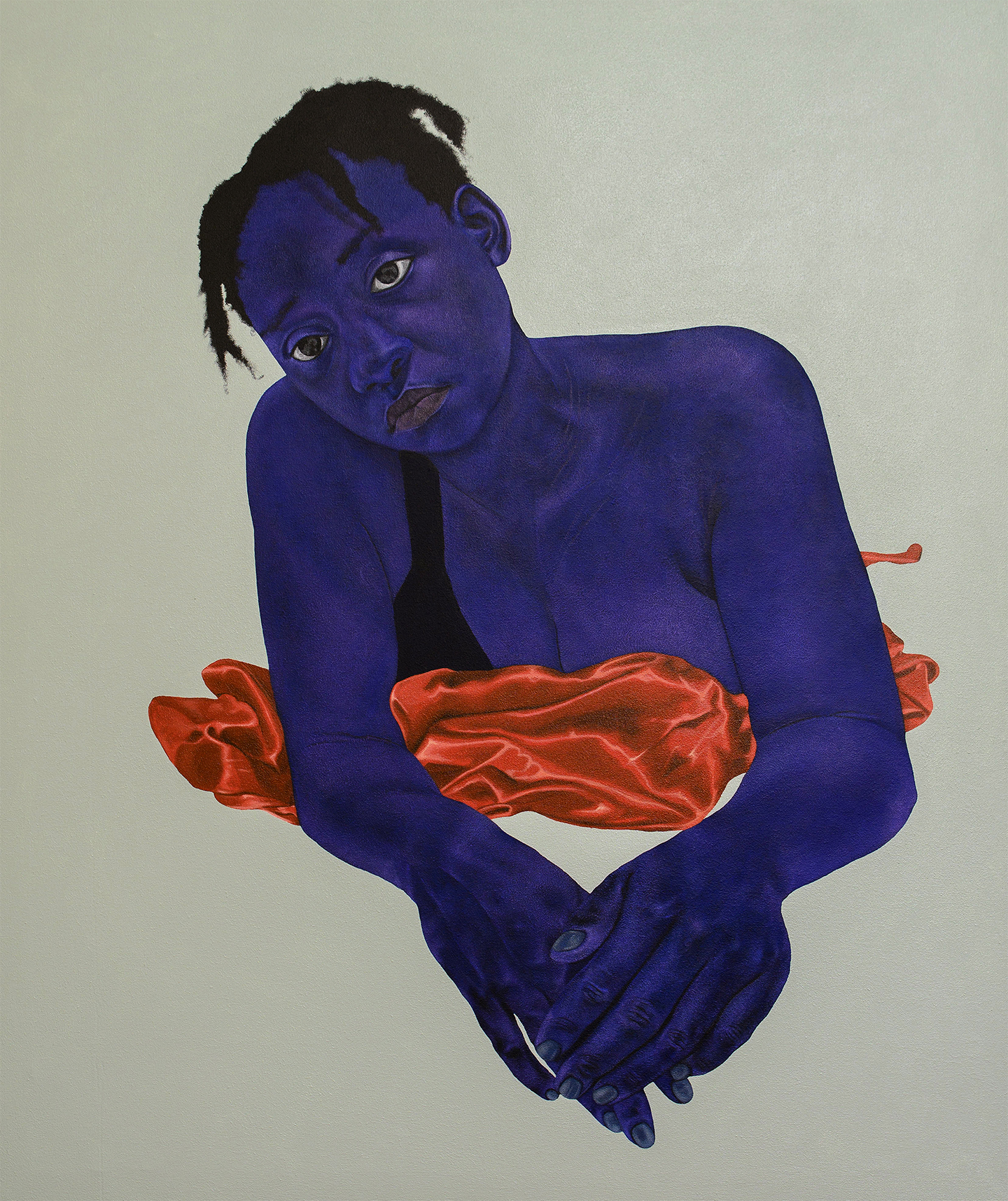 Stacey Gillian Abe, Coming of age, 2021, acrylic on canvas © Stacey Gillian Abe. Courtesy of the artist and Timothy Gambu